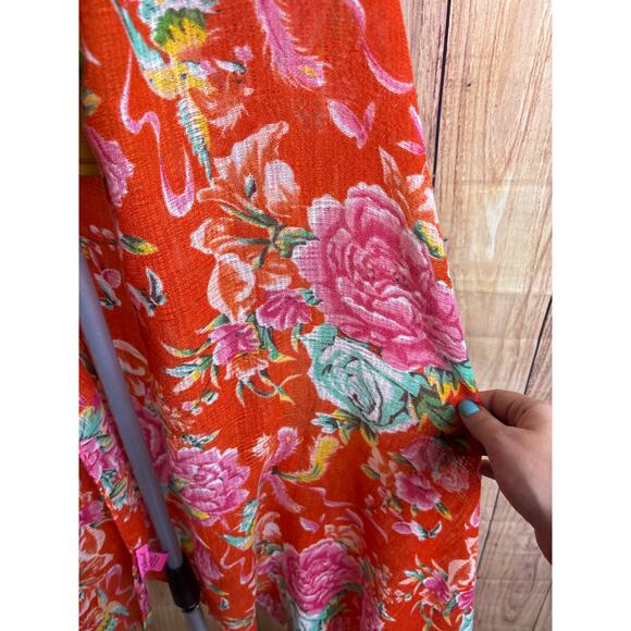 Betsey Johnson Floral Gauzy Wrap Shawl One Size - Picture 2 of 4